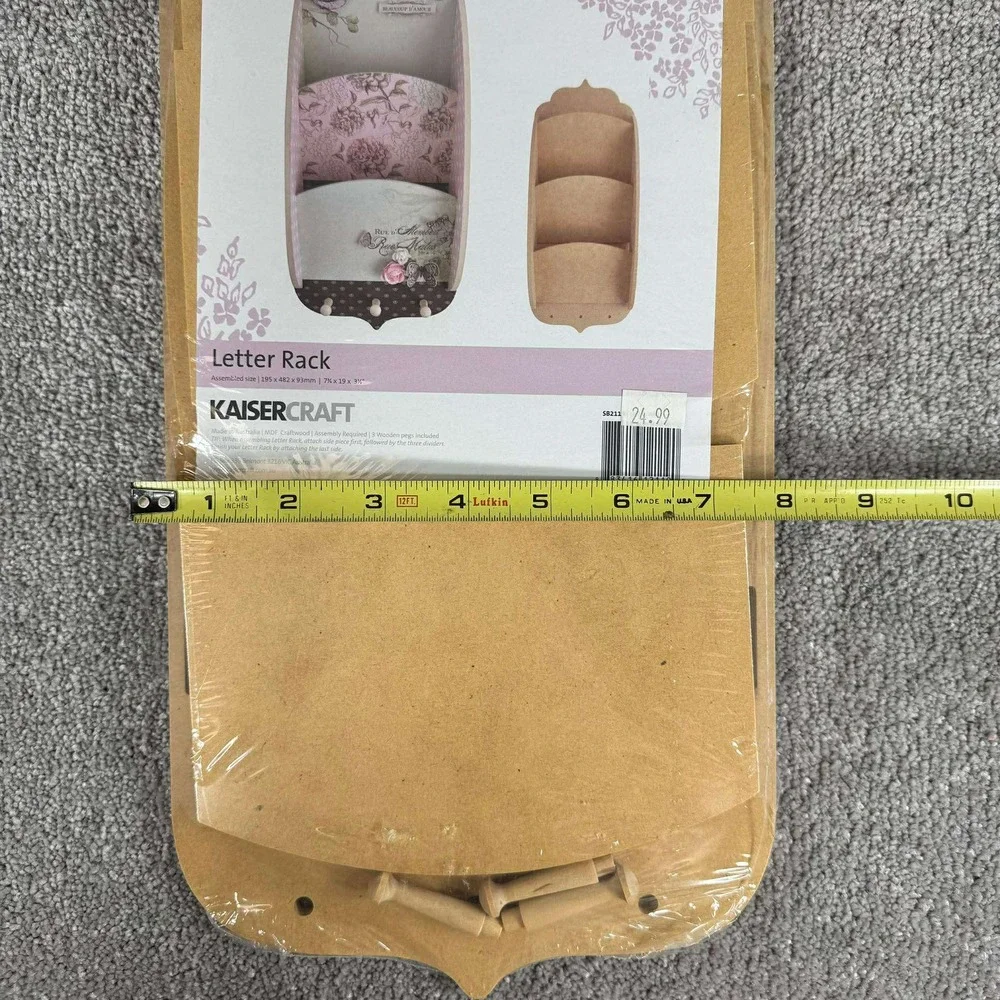 KaiserCraft Letter Rack DIY MDF Wood Wall Organizer Kit SB211‎ New